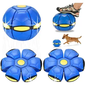 Magic Ball, Football Shaped Magic Bouncing Ball,Interactive Pop-Up Transform, Interaction Game with 3 Light for Adults/Dad/Family bubble machine