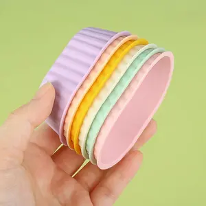 Silicone Cake Mold Oval Muffin Cup, Heat Resistant Baking Mold, Mini Cheese Tray, Reusable Dessert Silicone Cake Pan