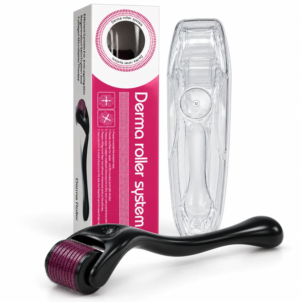 Derma Roller for Scalp & Beard Care, 540 Micro Needles, 0.25mm Scalp Roller with Protective Case, Hair & Beard Serum Routine Grooming Tool