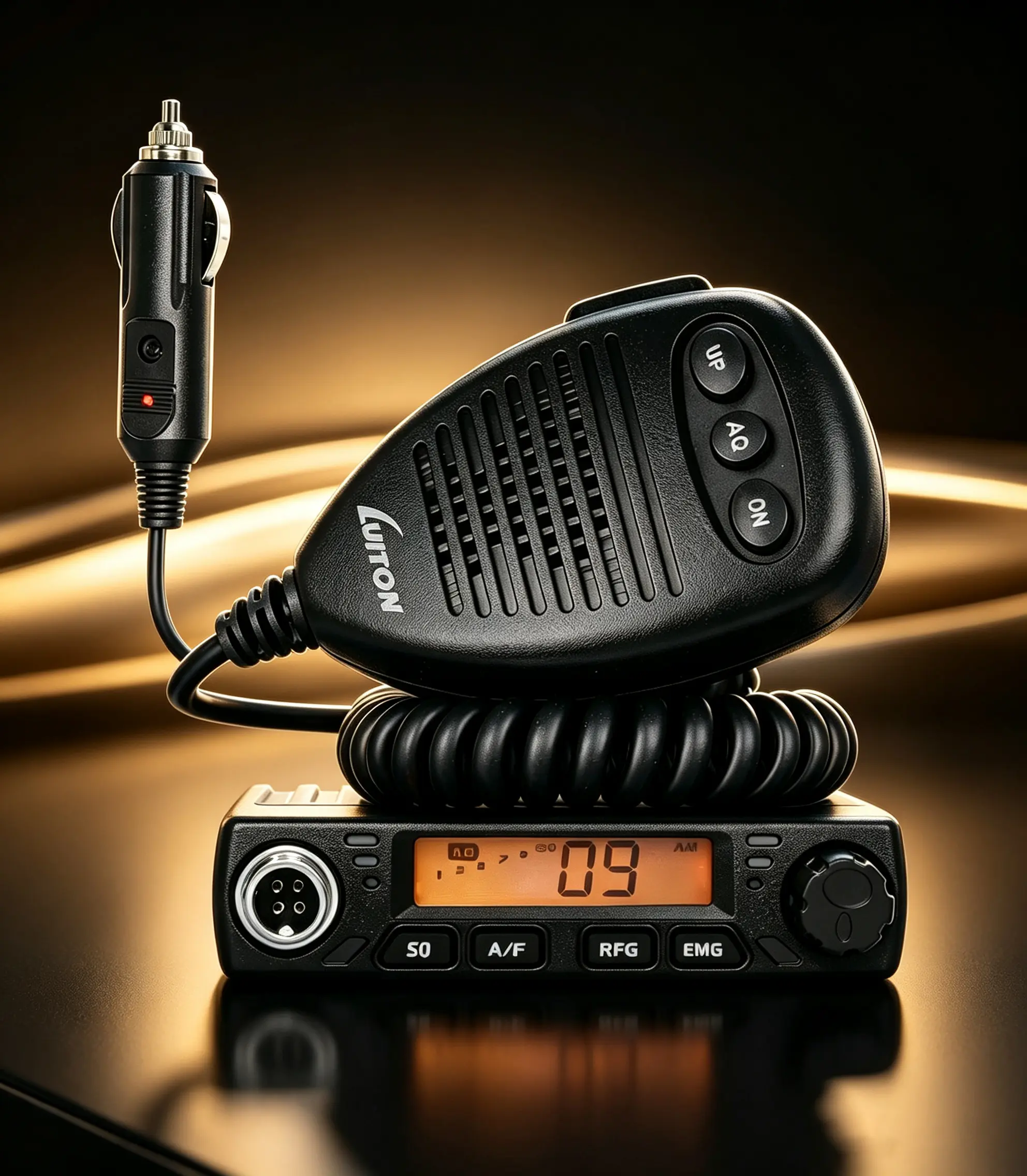LUITON Mini CB Radio Audio Device, 12-24V Compact Car Transceiver with VOX Function & LCD Display