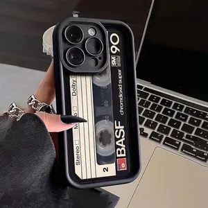 Vintage Cassette Tape Pattern Phone Case, Anti-drop Cellphone Protective Case, Total Protective Shockproof Mobile Phone Cover for iPhone iphone 12  cases