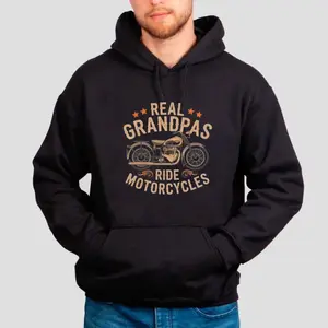 Motorcycle Grandpa Rider Gift For Father's Day Apparel Pullover Hoodie, For Grandpa Sweatshirt, Grandpa Tee, Unisex Sweater Pullover Tee