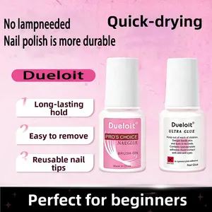 New Upgrade Fast-Drying Nail Glue, 7ML, Strong Adhesive for Artificial Nails, Long-Lasting and Durable, Perfect for Artistic Manicure，Novice specific adhesive
