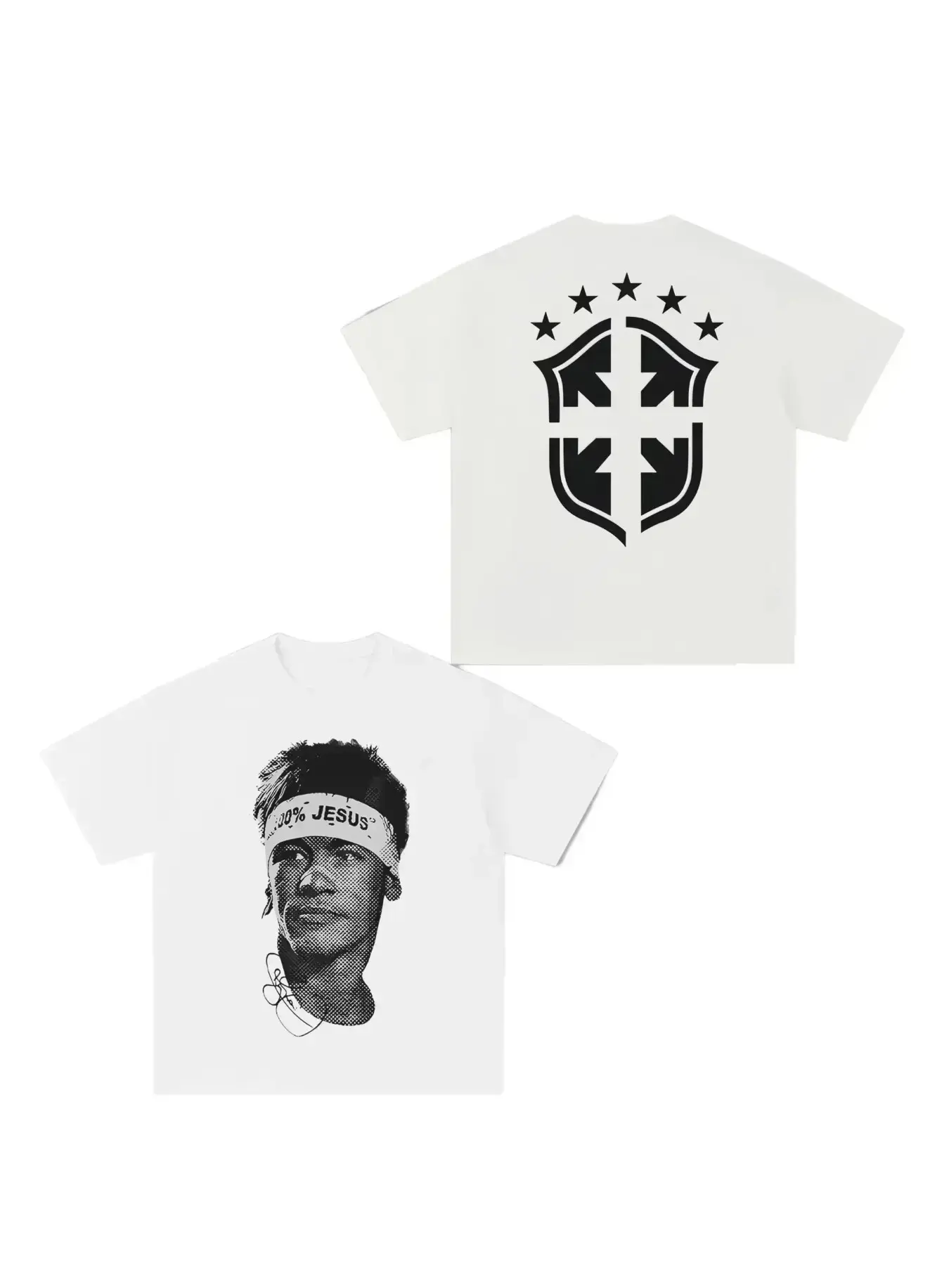 Neymar American Football Star Print Short Sleeve Round Neck T-Shirt, Unisex Sporty Casual Streetwear  Tee, All-Over Print Design