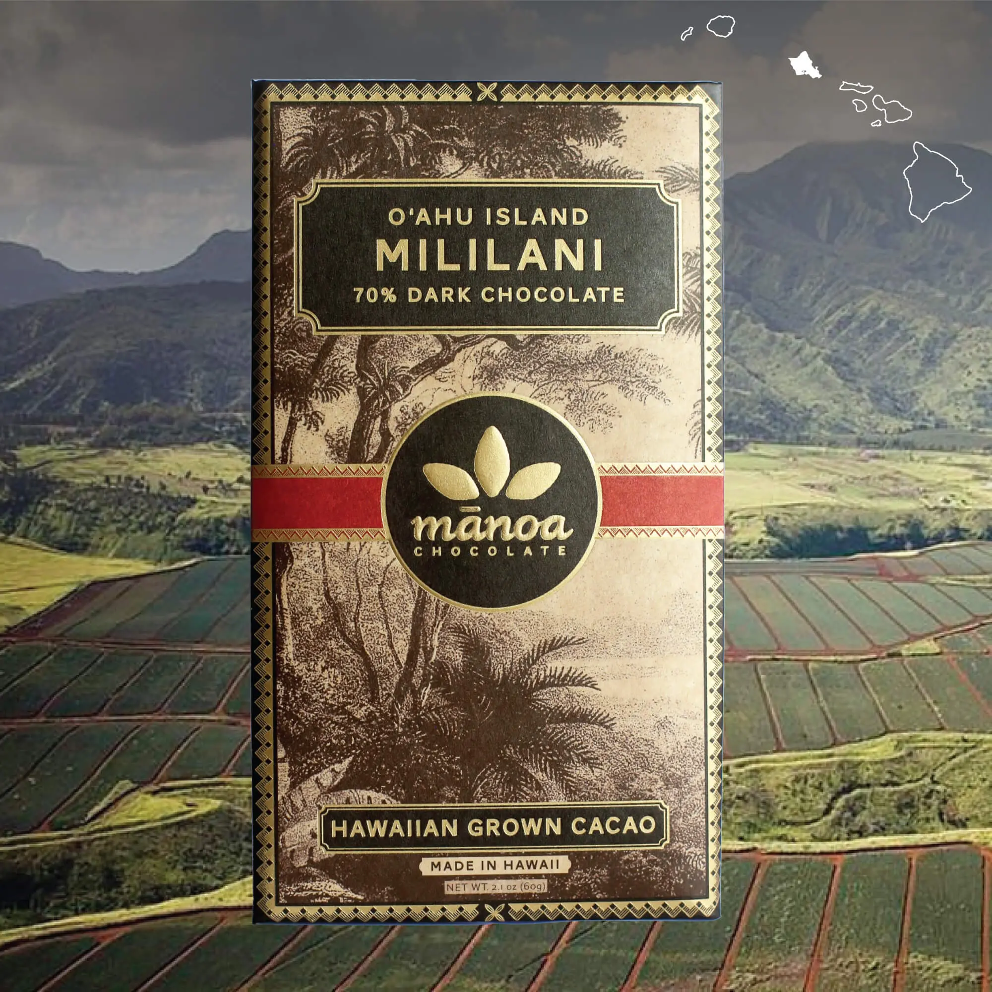 Mililani O'ahu Island Chocolate Bar 70%