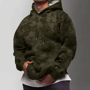 Men's spring and autumn military camouflage hooded sweatshirt, featuring a fitted design, street style, and kangaroo pocket. This long-sleeved hooded sweatshirt is an ideal gift for husbands or boyfriends.