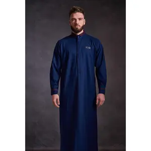 Classy Blue Thobe - Elegant Designer Muslim Wear from London
