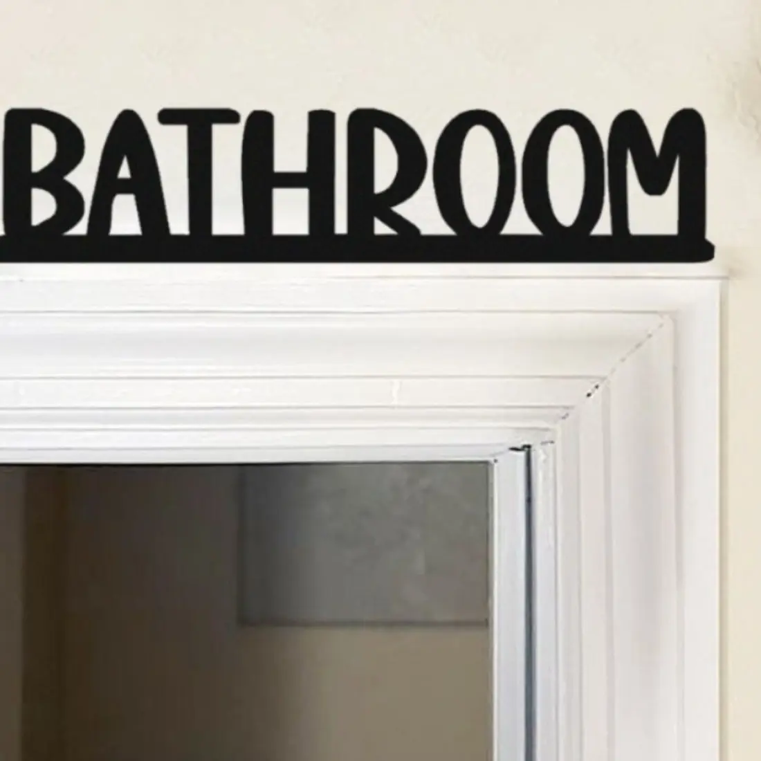 [HelloYoung] Modern Metal Bathroom Wall Sign - Contemporary Graphic Art Sculpture with Letters/Numbers, Chic Hanging Ornament for Bathrooms - Elevates Home Decor Style Bathroom Signs Decor