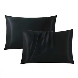 2/4 Piece Solid Satin Pillowcases, Smooth and Soft, Luxurious Comfort, Ideal for Bedroom, Perfect Gift for Various Occasions