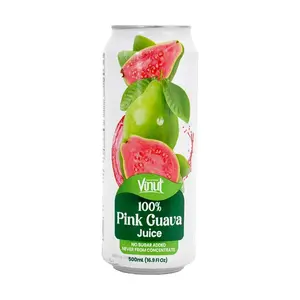 VINUT 100% Pink Guava Juice 500ml - Natural Fruit Drink, No Added Sugar, Non-GMO, Vegan