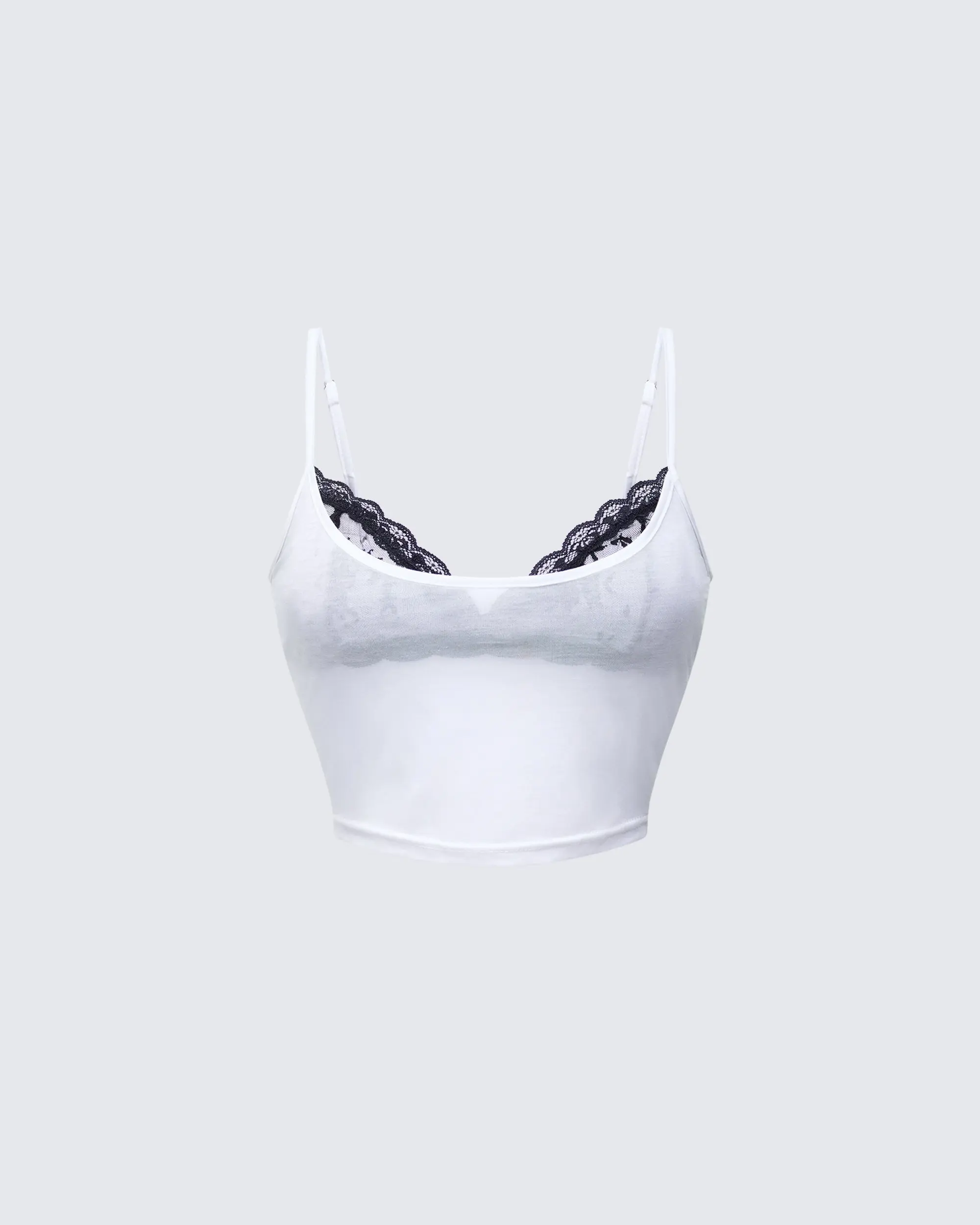 Demito White Lace 2in1 Cami
