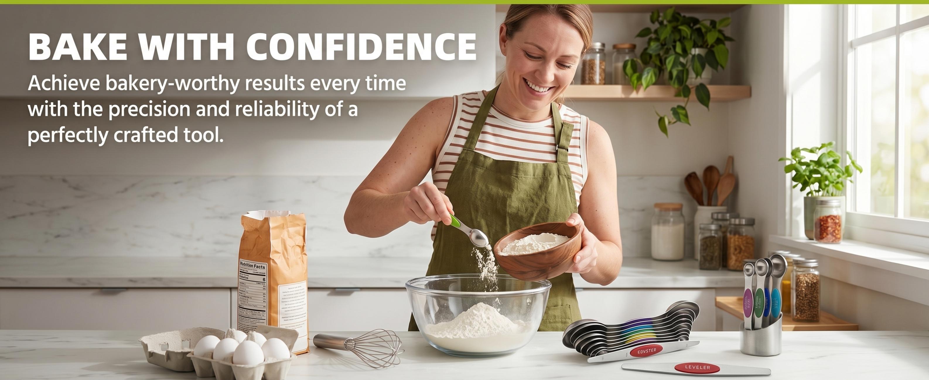 Colorful Magnetic Measuring Spoons (9-Piece) – Stackable Double Sided Stainless Steel Set with Leveler, Modern Kitchen Gadgets for Precise Baking