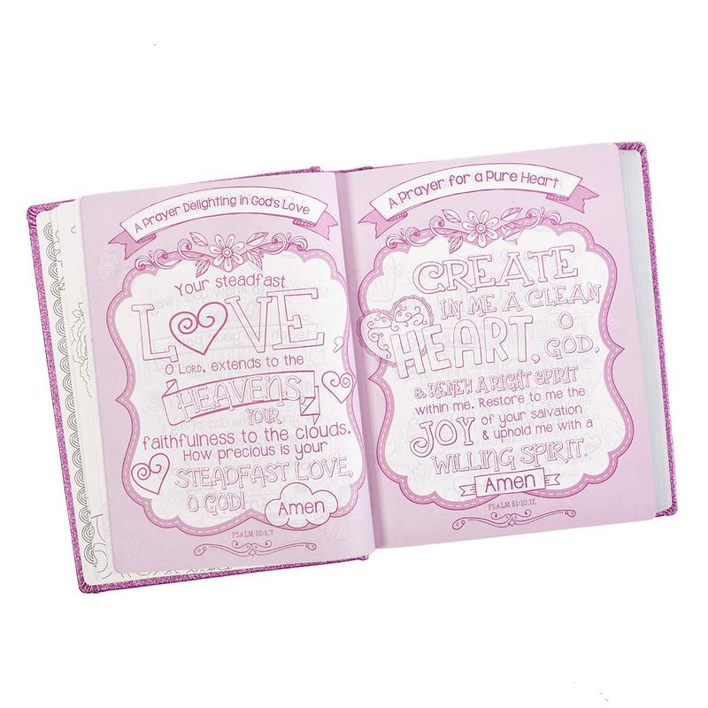 ESV Holy Bible, My Creative Bible For Girls, Hardcover w/Ribbon Marker, Illustrated Coloring, Journaling and Devotional Bible, English Standard Version, Purple Glitter (ESV Creative Editions Girls)