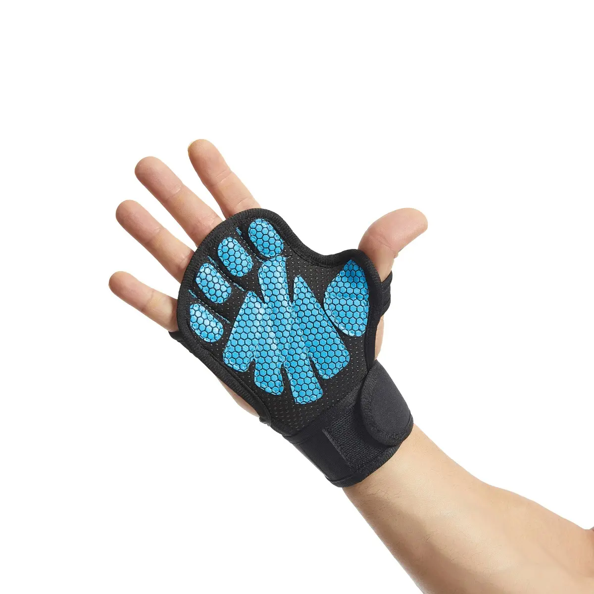 Ventilated Grip Training Sports Gloves - Wrist-Wrapping Design, Anti-Skid Silicon Padding, Firm Grip Athletic Accessory for Pull-Ups, Cross-Training, Workout Accessory, Fitness Exercise Accessories