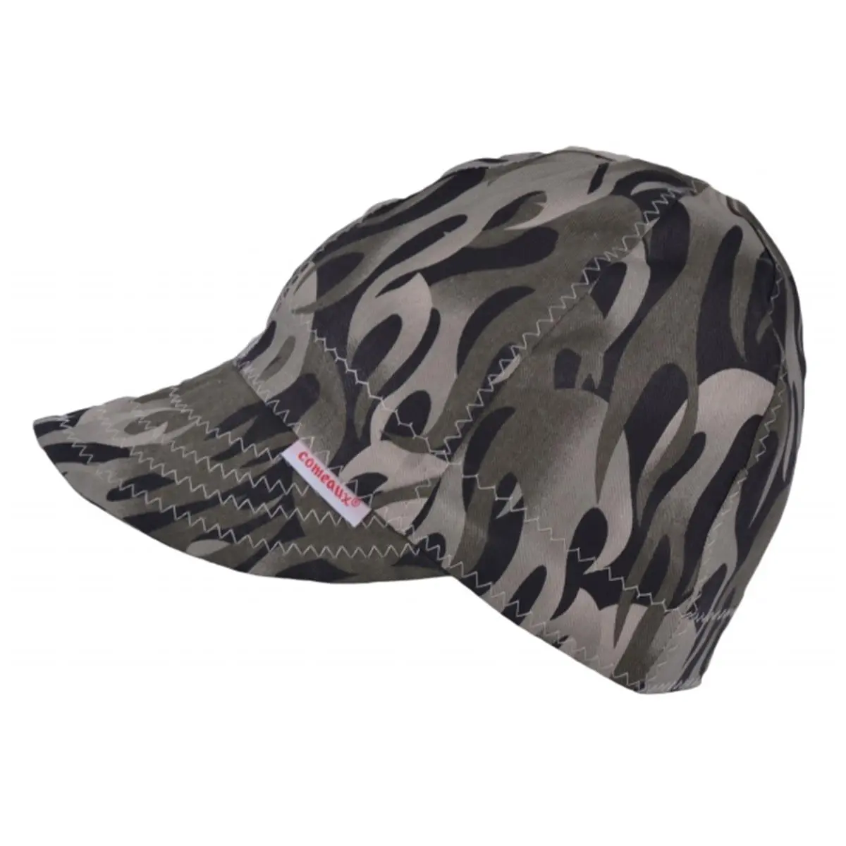 212 MAIN Comeaux Caps 118-2000R-7-1-8-BLK Fitted Shape Soft Brim 7.12 in. Single-Sided Welder Cap - Black