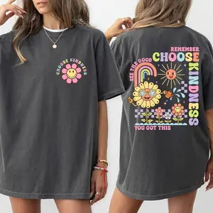Comfort Colors Choose Kindness Shirt, Kindness Matters Tee, Vintage Inspired T-shirt, Be Kind Shirt, Teacher Appreciation Gift, School Counselor Shirt, Teacher Team Shirts, Inspirational Shirt, Teachers Women Top Womenswear Breathable Comfortable Lady