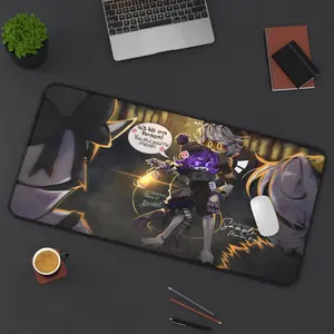 Murder Drones Uzi & N Anime Mouse Pad XXL, Large Desk Mat Non-Slip Gaming Keyboard Pad