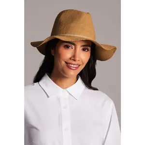 Women's Hand Woven Fedora | Toast