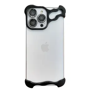 Metal special-shaped true edgeless case iPhone 15/14/13 (lens sticker + alcohol bag + extra set of glue + packaging box)