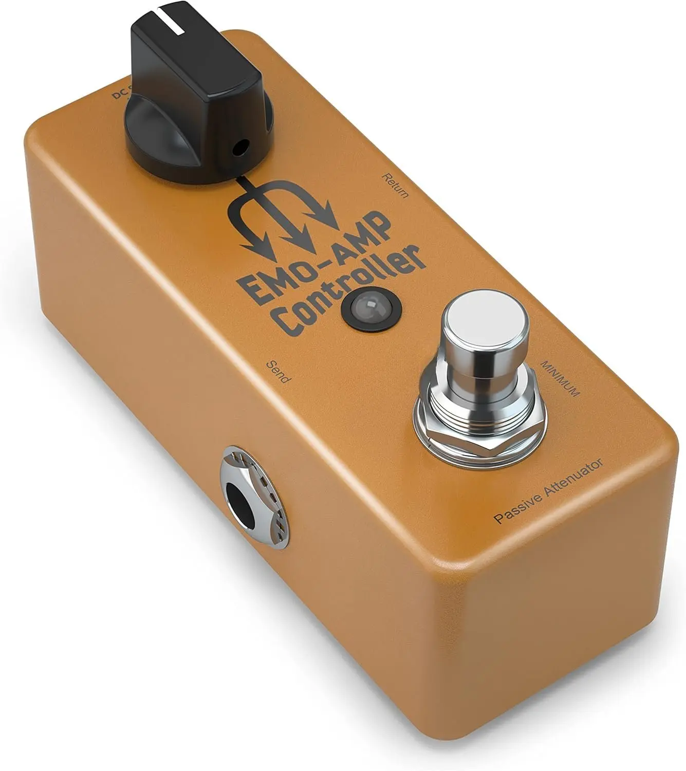Guitar Amp Attenuator Pedal with Flexible Sound Character, EMO AMP Box Controller, Signal Converter & Mute Footswitch for Musical Instruments, Brown：amp Box