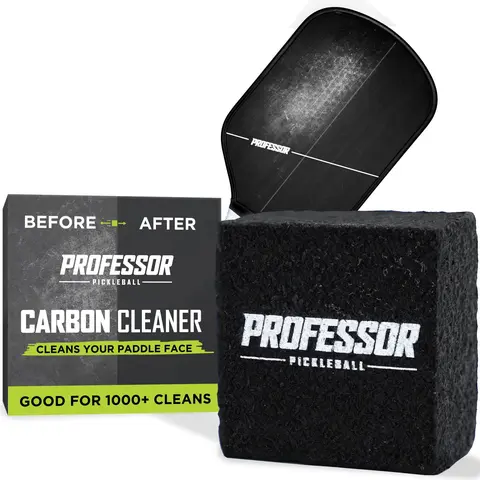Gearbox 60 Functional Long-Lasting Block-Shape Raw Carbon Fiber Eraser for Table Tennis & Pickleball, Soft Rubber Carbon Cleaner, Easy Cleaning, Removes Dirt & Grime, Makes It Look New, Regains Ball Spin, 1000+ Cleans, Six Zero
