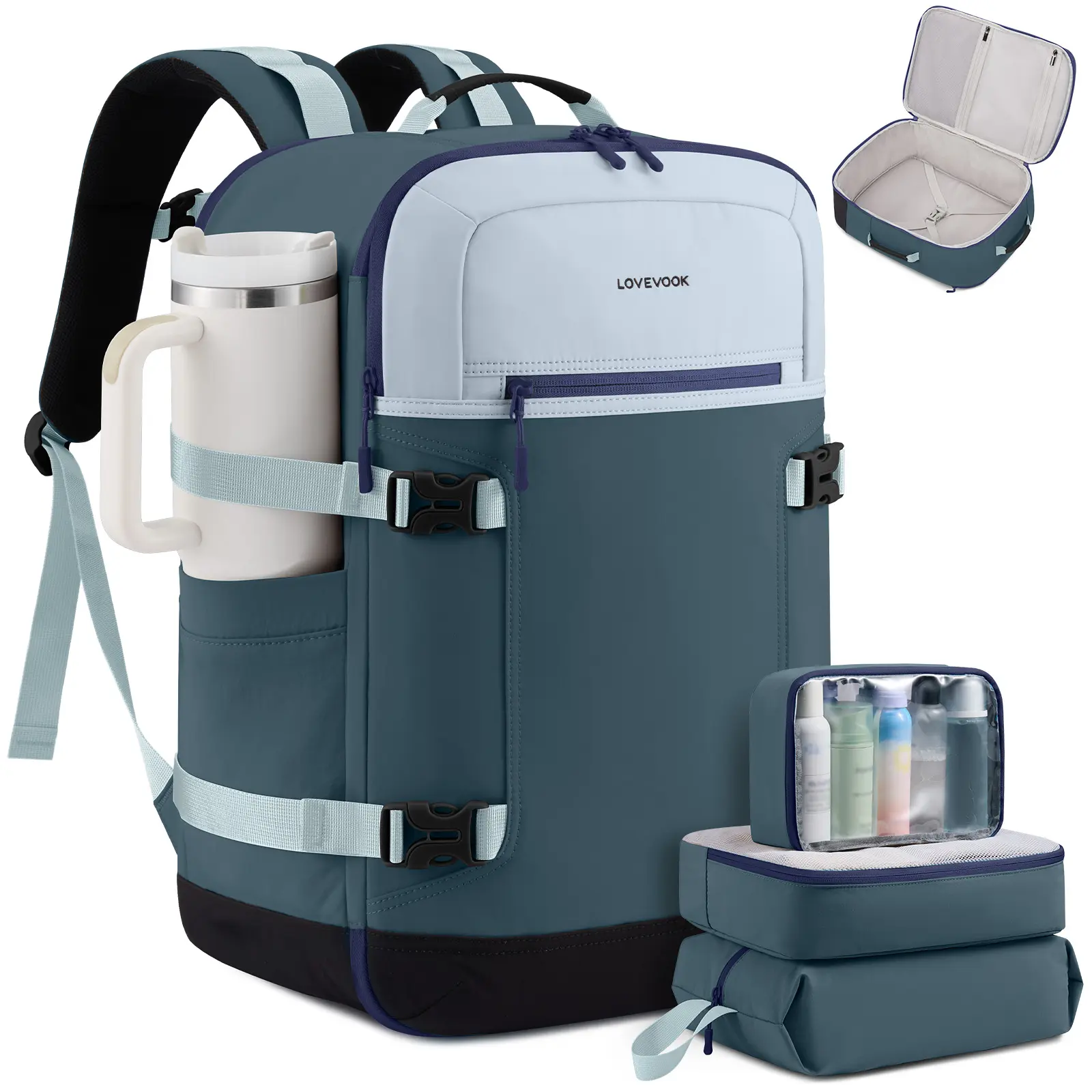 Light Blue - Lake Blue - Black