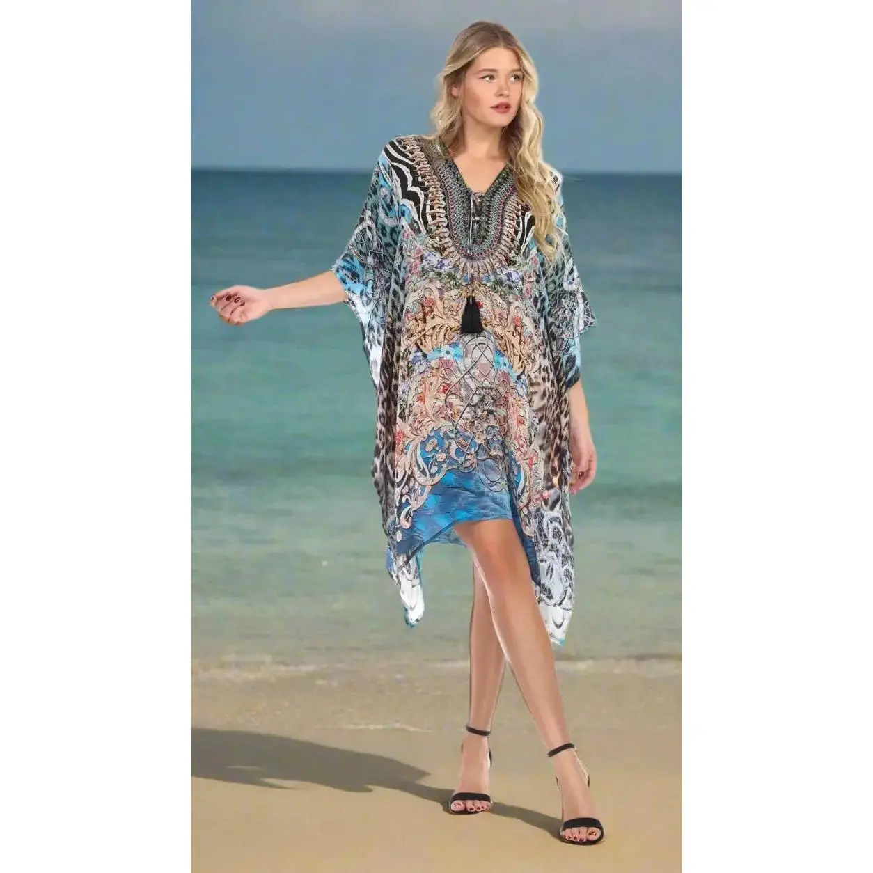 Luxury Silk Caftan Dress/Cover Up