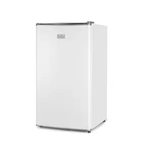 BLACK+DECKER 3.2 Cu. Ft. Compact Refrigerator, ENERGY STAR Certified Small Refrigerator, Single Door Mini Fridge with Chiller Compartment, Personal Fridge for Home or Dorm Room, BCRK32W, White