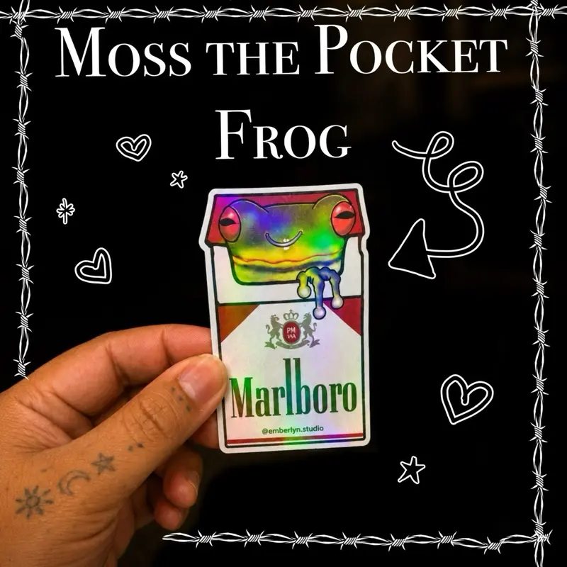 Moss The Frog Vinyl Sticker