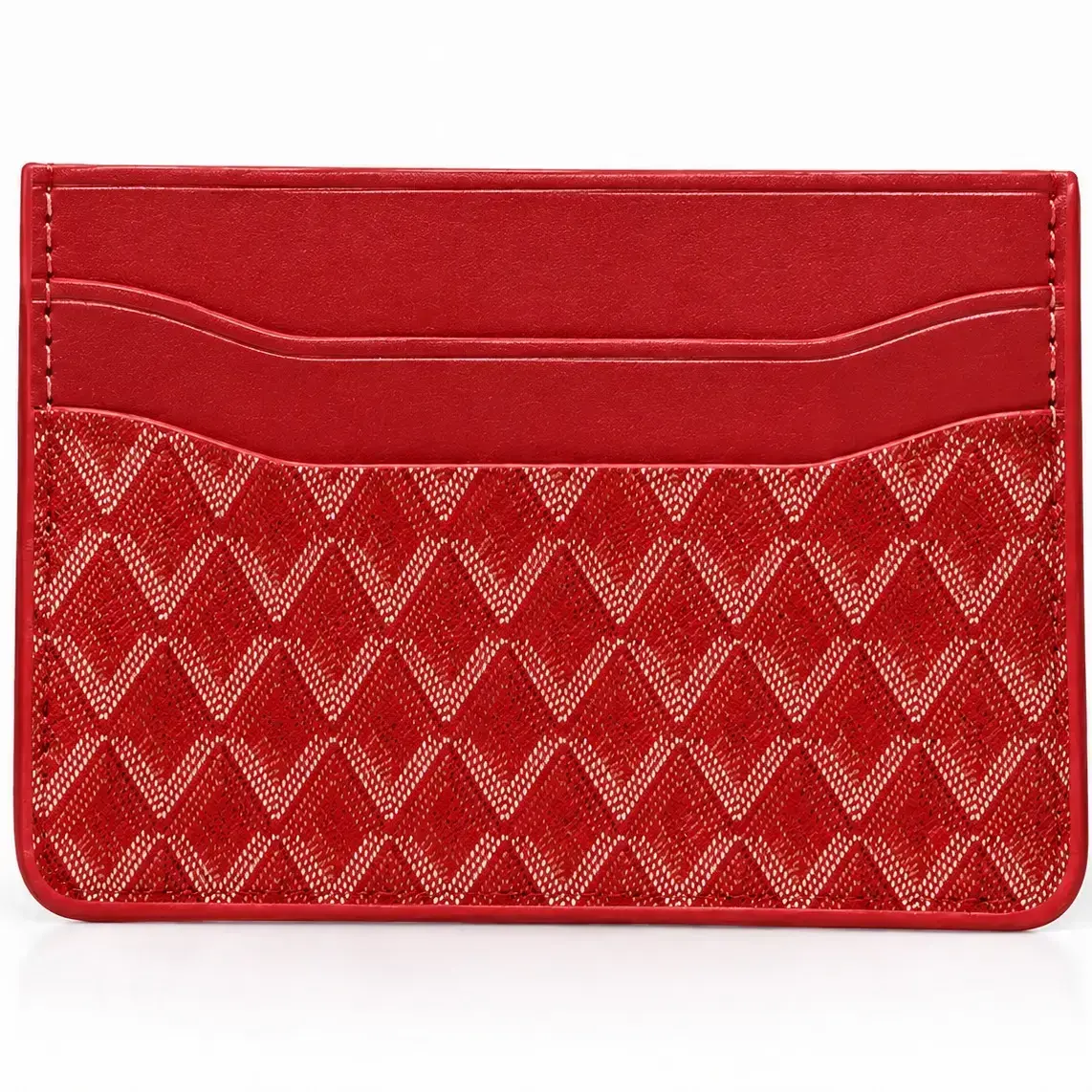 Women's Slim PU Leather Card Holder - Multi-Card Slots Pocket Case, Geometric Printed Portable Home Organizer Purse for Daily Use & Gifting, Multiple Colors Available