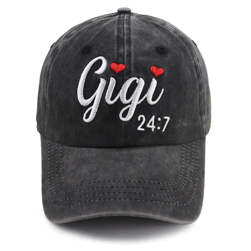 Gigi Baseball Hat for Women, Vintage Embroidered Cotton, Breathable Cap with Adjustable Buckle, Anniversary Gifts for Grandma, Gifts For Women, Women Gifts