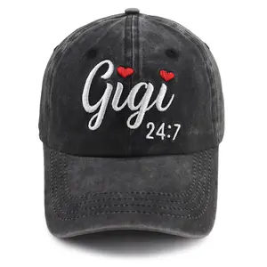 Funny Gigi Gifts for Grandma Mom Mama Grandmother, Embroidery Adjustable Vintage Retirement Gigi Baseball Hats, Best Ever Nana Mimi Caps, Christmas Birthday Gifts for Women
