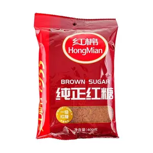 HONGMIAN Pure Brown Sugar 400g - Premium Grade, Clean Ingredients, Authentic Guangdong Old Brand for Baking, Ginger Tea, Steamed Buns