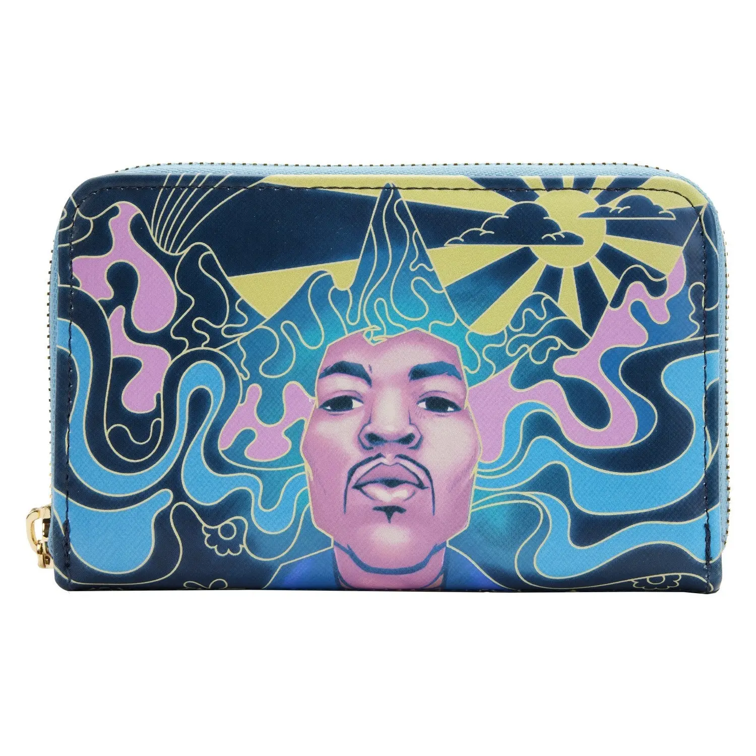 Jimi Hendrix Psychedelic Landscape Zip Around Wallet, Wallet Purse, Stylish Wallet