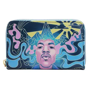 Jimi Hendrix Psychedelic Landscape Zip Around Wallet