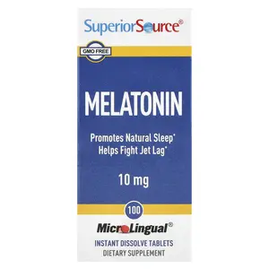 Superior Source Melatonin, 10 mg, 100 MicroLingual® Instant Dissolve Tablets