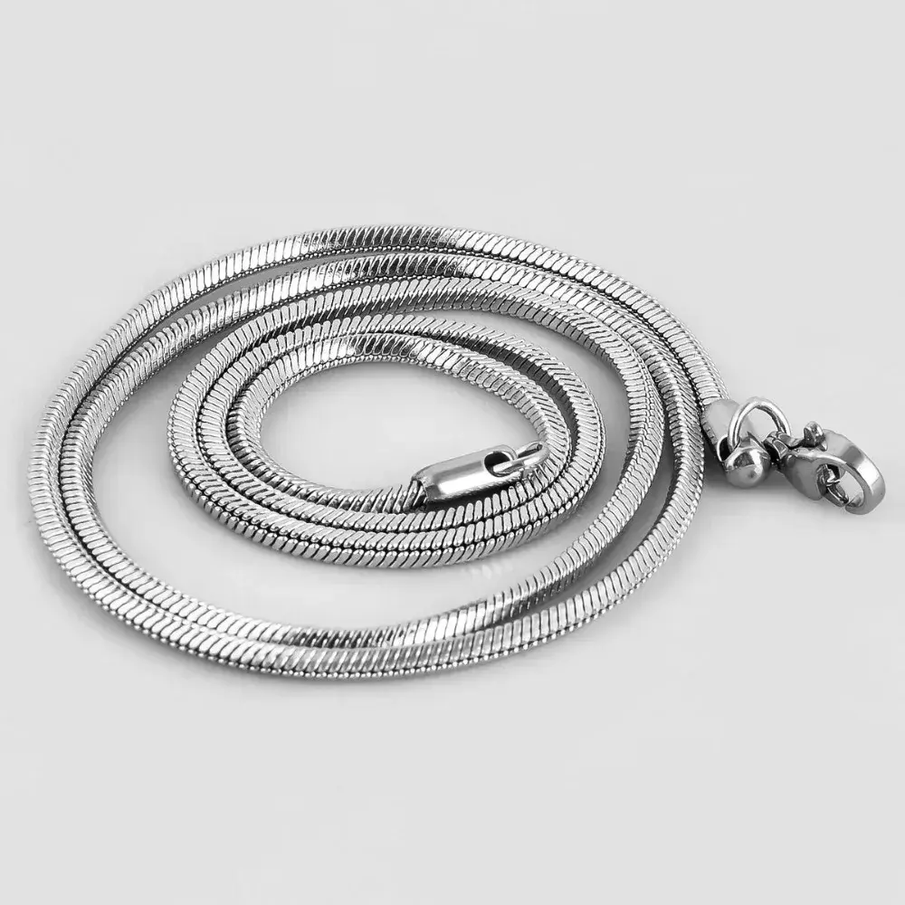 1 piece 925 sterling silver 16-30 Inches Snake Chain Necklace For Men Women Fashion Jewelry