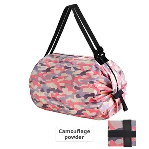 Foldable Travel Duffel Bag, Retro California Surf Van Print, Waterproof Collapsible Weekender Overnight Bag with Luggage Strap for Beach, Shopping, Gym