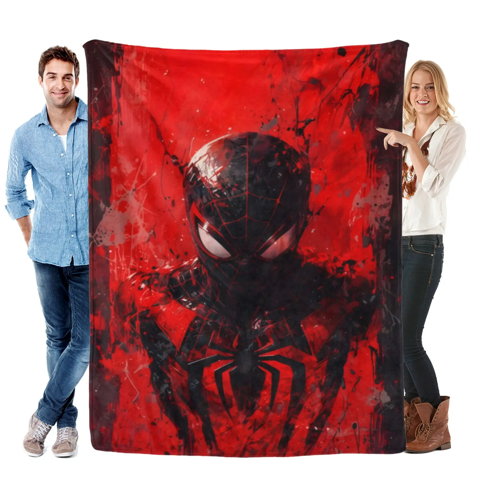 Marvel Spider Man Flannel Blanket, Oversized Cozy Fleece Throw, Durable And Machine Washable, Top Summer Merch For Movie Lovers And Collectors
