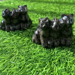 Yooperlite Three Cats Carving Strong Flashy