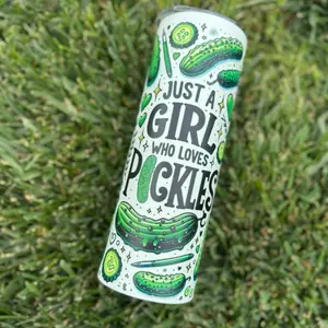 Just A Girl That Loves Pickles 20 Ounce Metal Tumbler