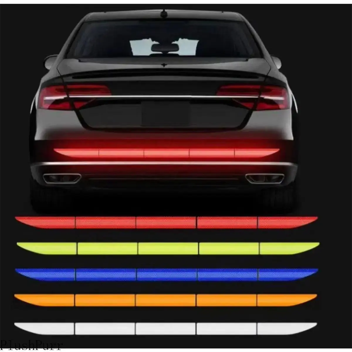 3-Pack Reflective Stickers - Waterproof Nano Technology Car Trunk Reflective Accessories, Anti-Collision Warning Decals, DIY Bag Accessories for Premier League Sports Fans