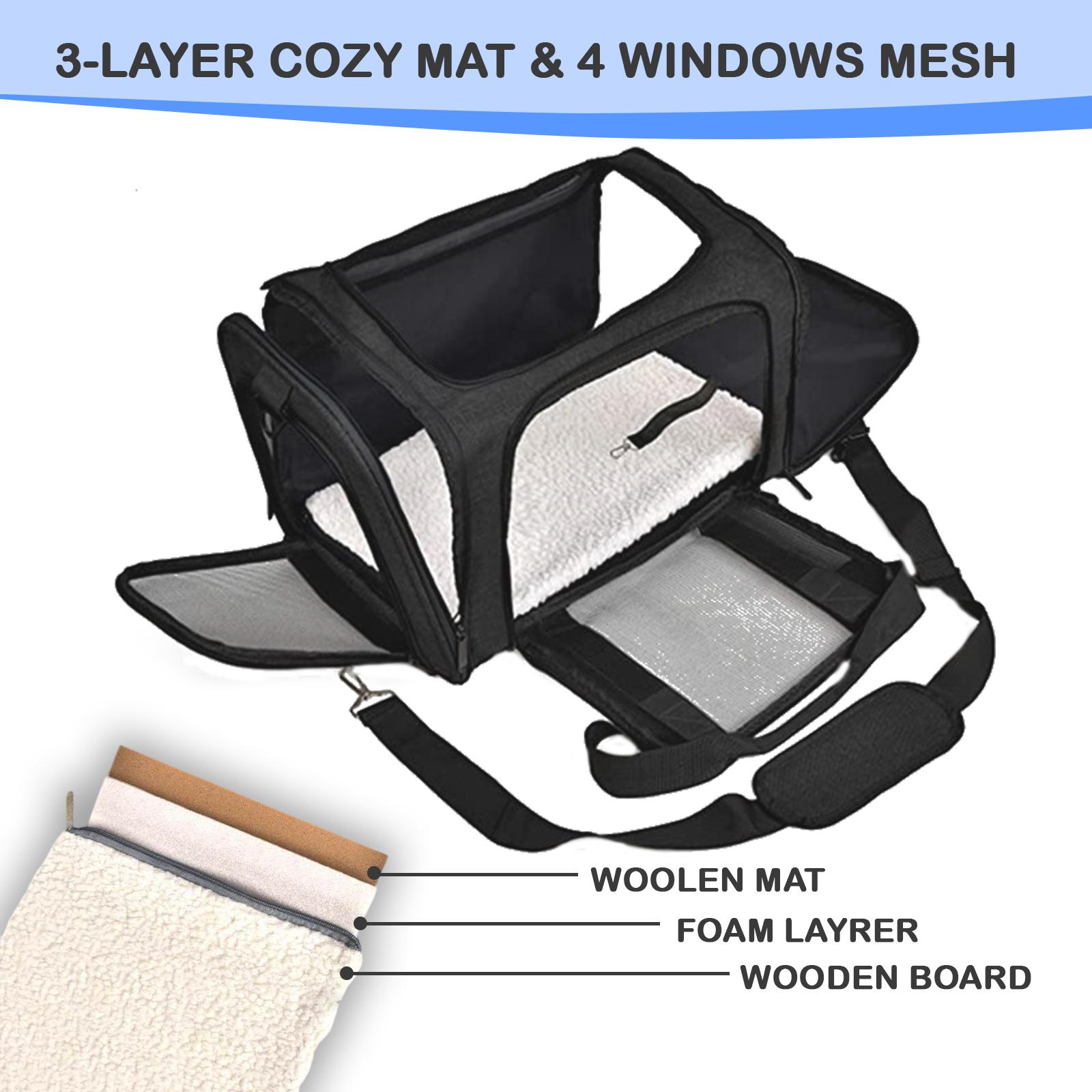 COZPAW Large Cat Carriers Dog Carrier Pet Carrier for Large Cats Dogs Puppies up to 25Lbs, Big Dog Carrier Soft Sided, Collapsible Travel Puppy Carrier - Large