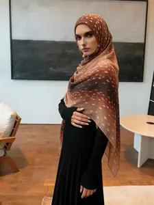Women's Boho Style Deer Print Scarf, Polyester Cotton Sun Protection Windproof Wrap, Fashionable Ladies Accessory for Outdoor Activities