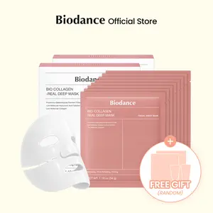 [Biodance Official] Valentine gifts | Collagen Hydrogel Facemask | Pore Tightening, Firming, Glow, Glass Skin, K-beauty Sleeping Mask, Korean Skincare, Collagen+Galactomyces,  TikTok Exclusive Bundle (8 Sheet+ FREE GIFT)
