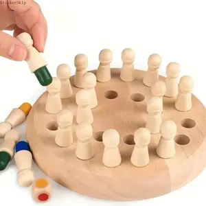 2026 Wooden Memory Matching Game – Montessori Brain Training Toy with 36 Pieces, Fun Family Board Game for Kids & Adults, Improve Focus & Memory Skills, Educational Gift for Home & Classroom