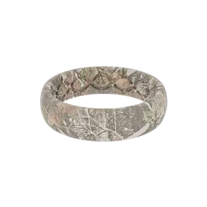 Groove Life Faded Camo Thin Ring – Neutral Camo Silicone Wedding Band for Women, Lightweight & Everyday Wear