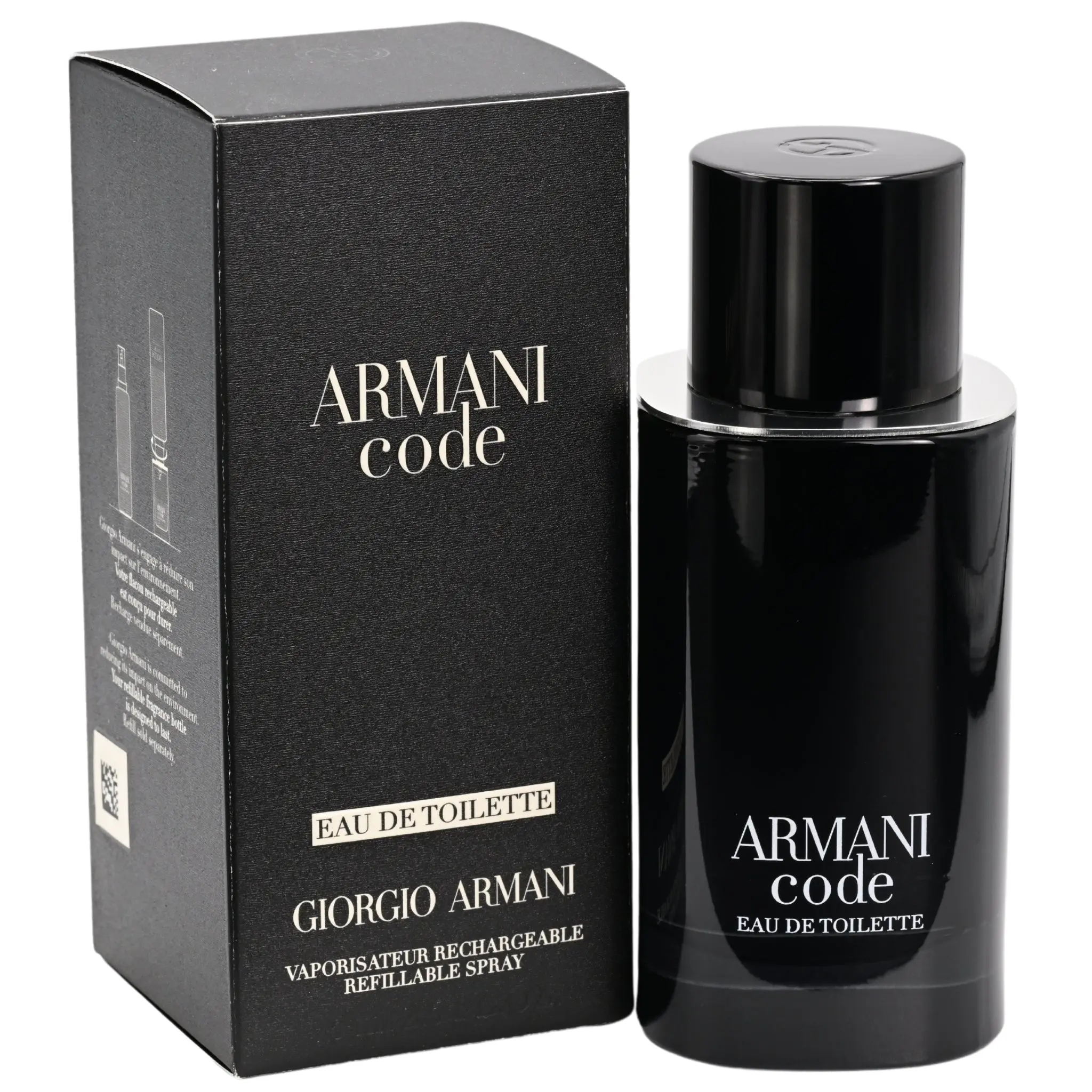 Giorgio Armani Code Eau de Toilette for Men, Refillable 2.5 oz Cologne Spray, Spicy Citrus Scent with Bergamot and Lemon