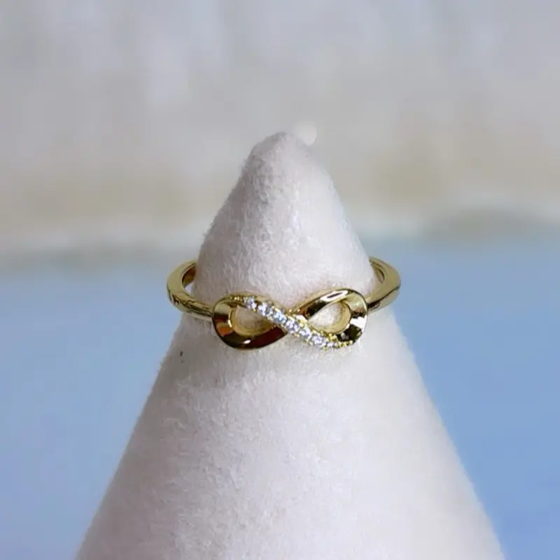 Infinity Design Ring #07680 14k Laminated Gold Hypoallergenic 3-Layer Protection for Daily Wear Elegant Versatile Jewelry