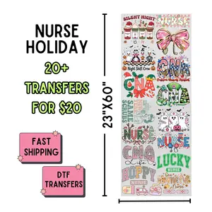 Nurse Holiday | Dollar Deals DTF Transfer Gang Sheet For Graphic Tees